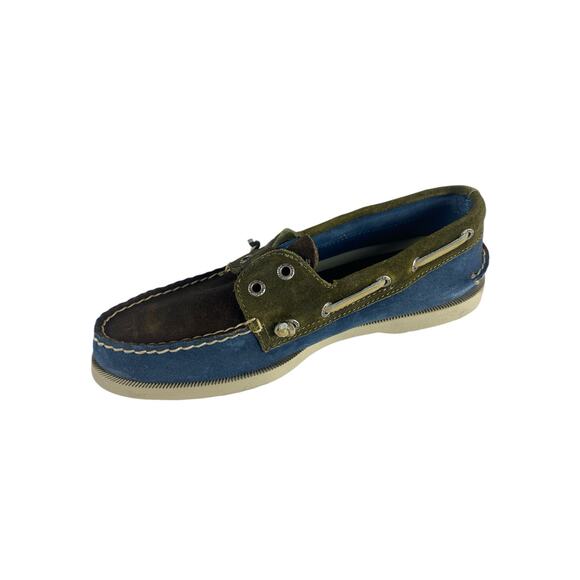 Sperry Top Sider leather non-marking Blue boat shoes size 7.5 - Picture 5 of 10